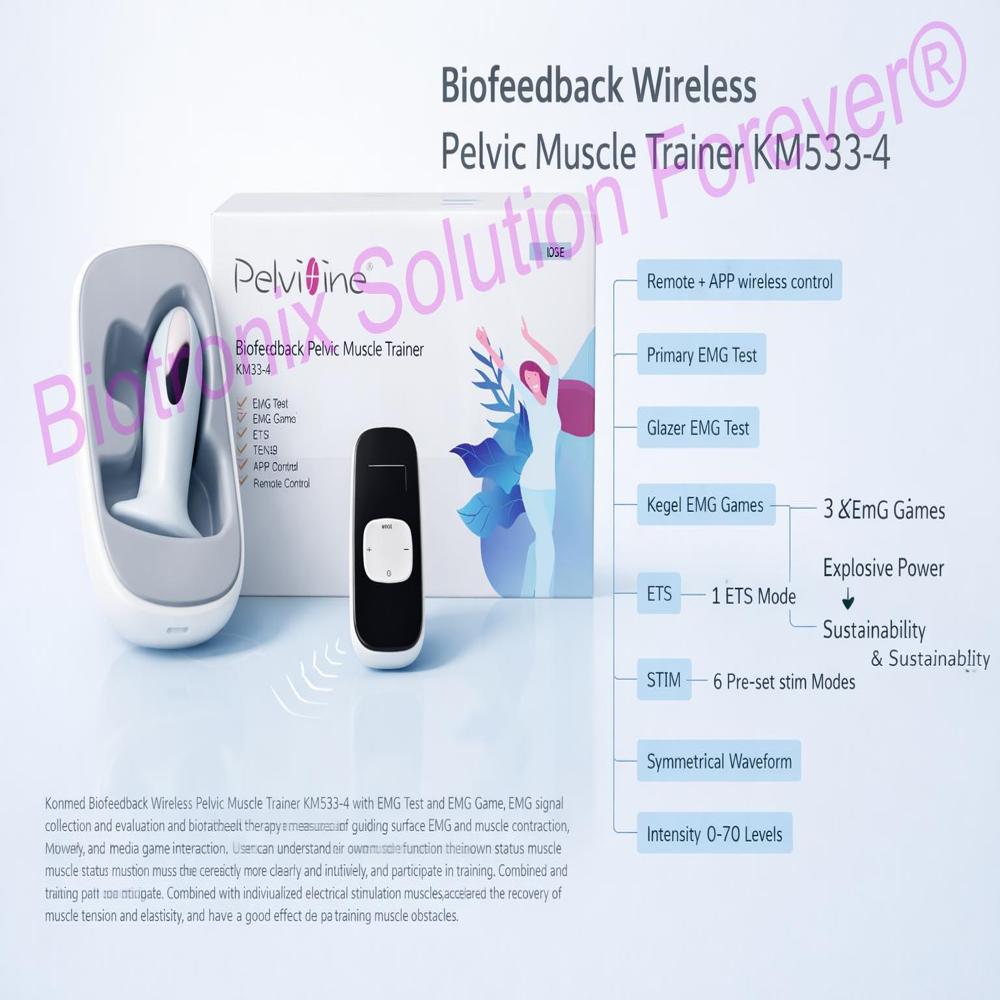KM-533-4 Wireless Pelvic Floor Therapy Machine with Smart Rehabilitation Modes