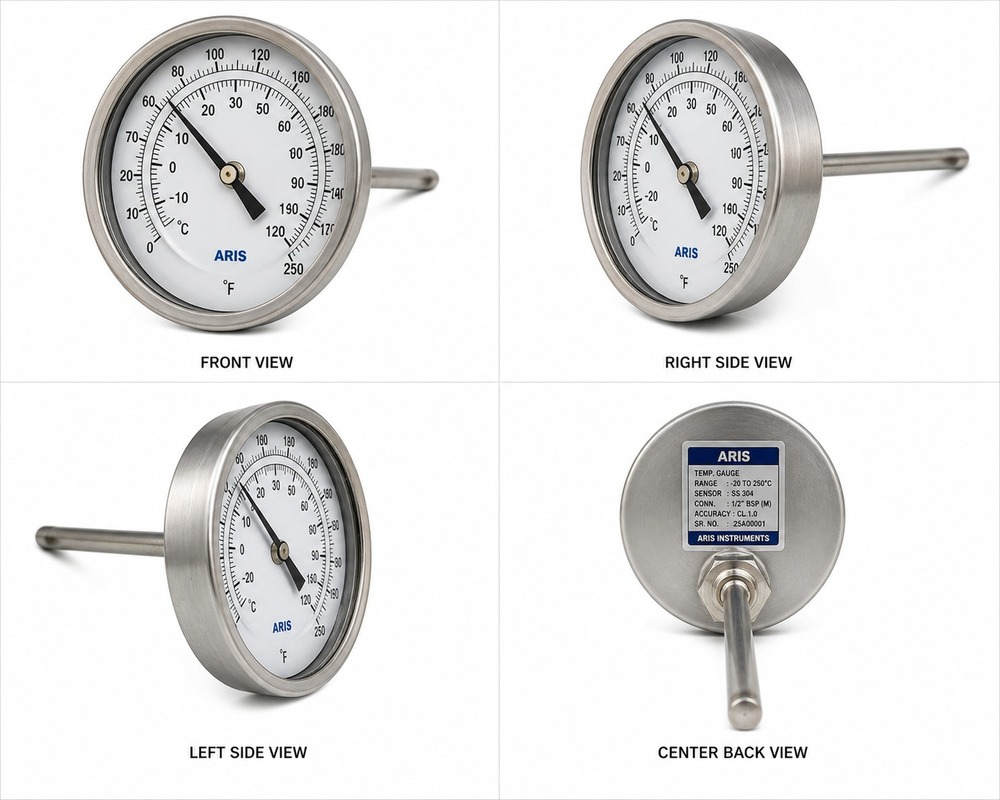 Center Back Type Temprature Gauge