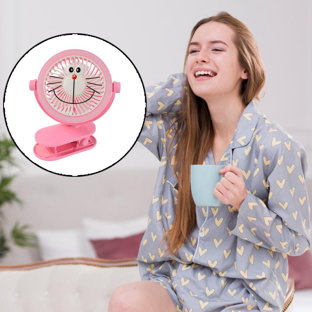 USB Portable Mini Desk Fan with Light  Personal Table Fan (1 Pc)
