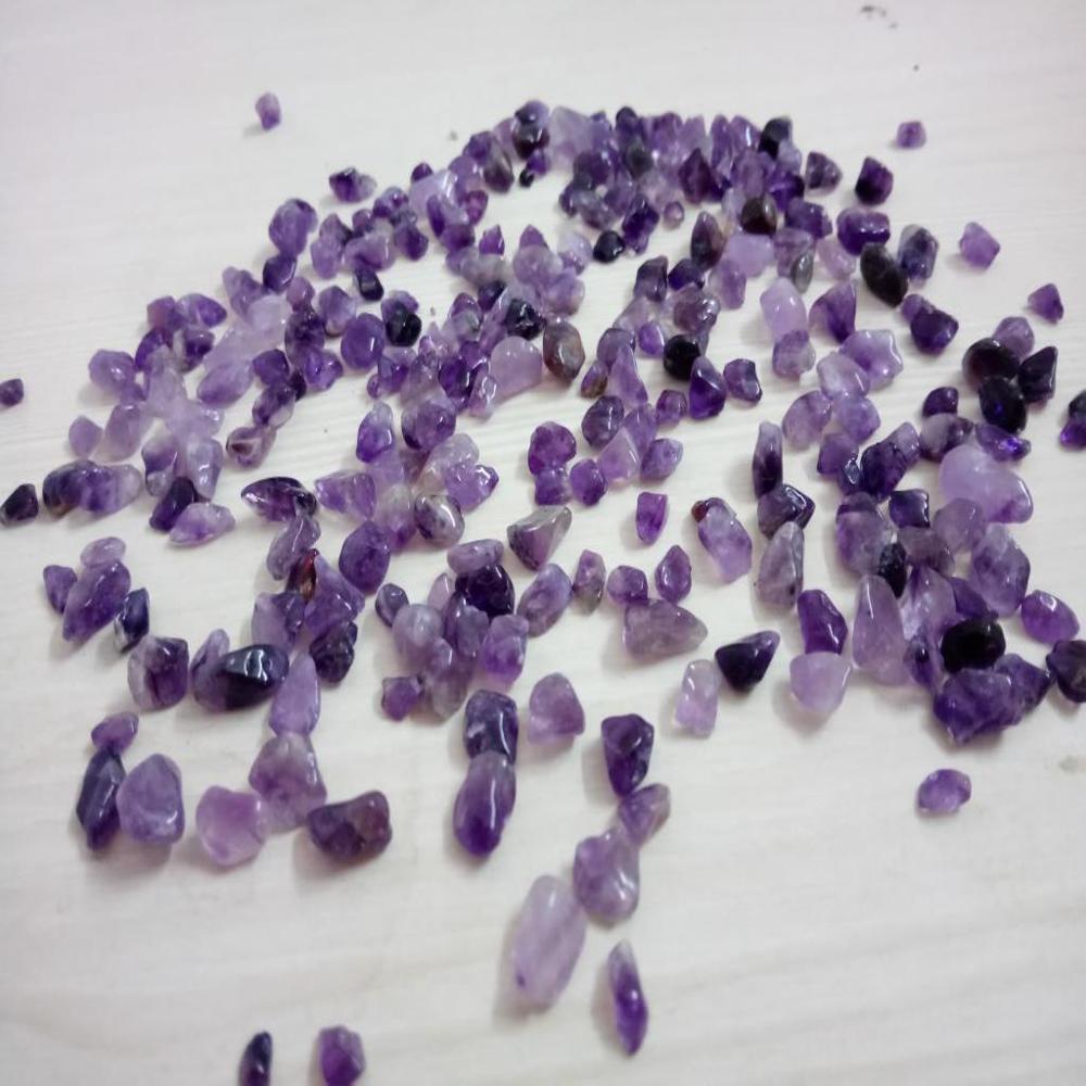 Premium High Polished Amethyst Gemstone Chips For Decorative Wall Cladding and healing Mats