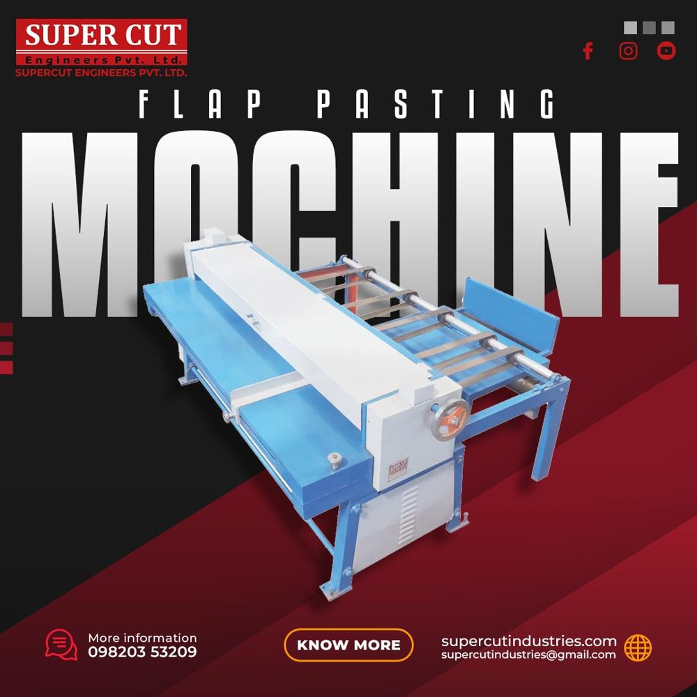 Flap Pasting Machine - 750 Kg, Automatic Operation | Electric Power Source, Industrial Usage, Painted Finish, Warranty Included