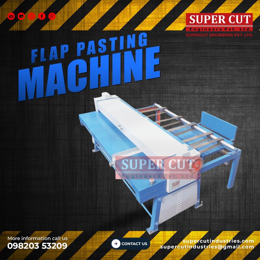 Flap Pasting Machine - 750 Kg, Automatic Operation | Electric Power Source, Industrial Usage, Painted Finish, Warranty Included