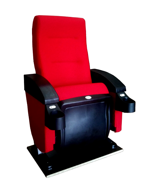 Push Back Auditorium Chair With Armrest