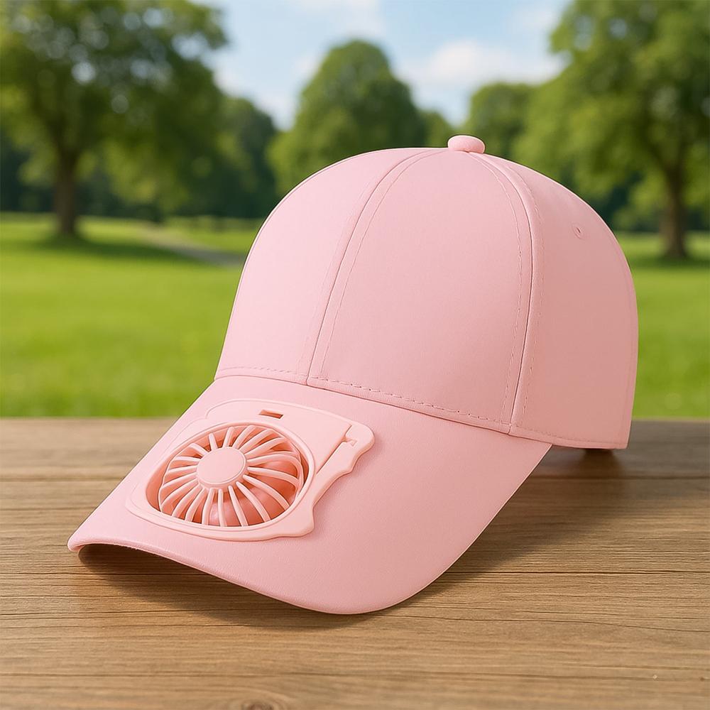 Mini Rechargeable Fan Portable Powered Hat Cap Fan - Color: Mix