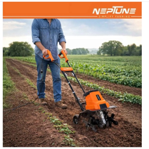 Neptune NC-41E 1500 W Electric Portable Mini Garden Tiller (Cultivator Weeder) with 6 Blades