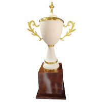 Ivory Cup Trophy - Base Material: Polished Black Marble/resin