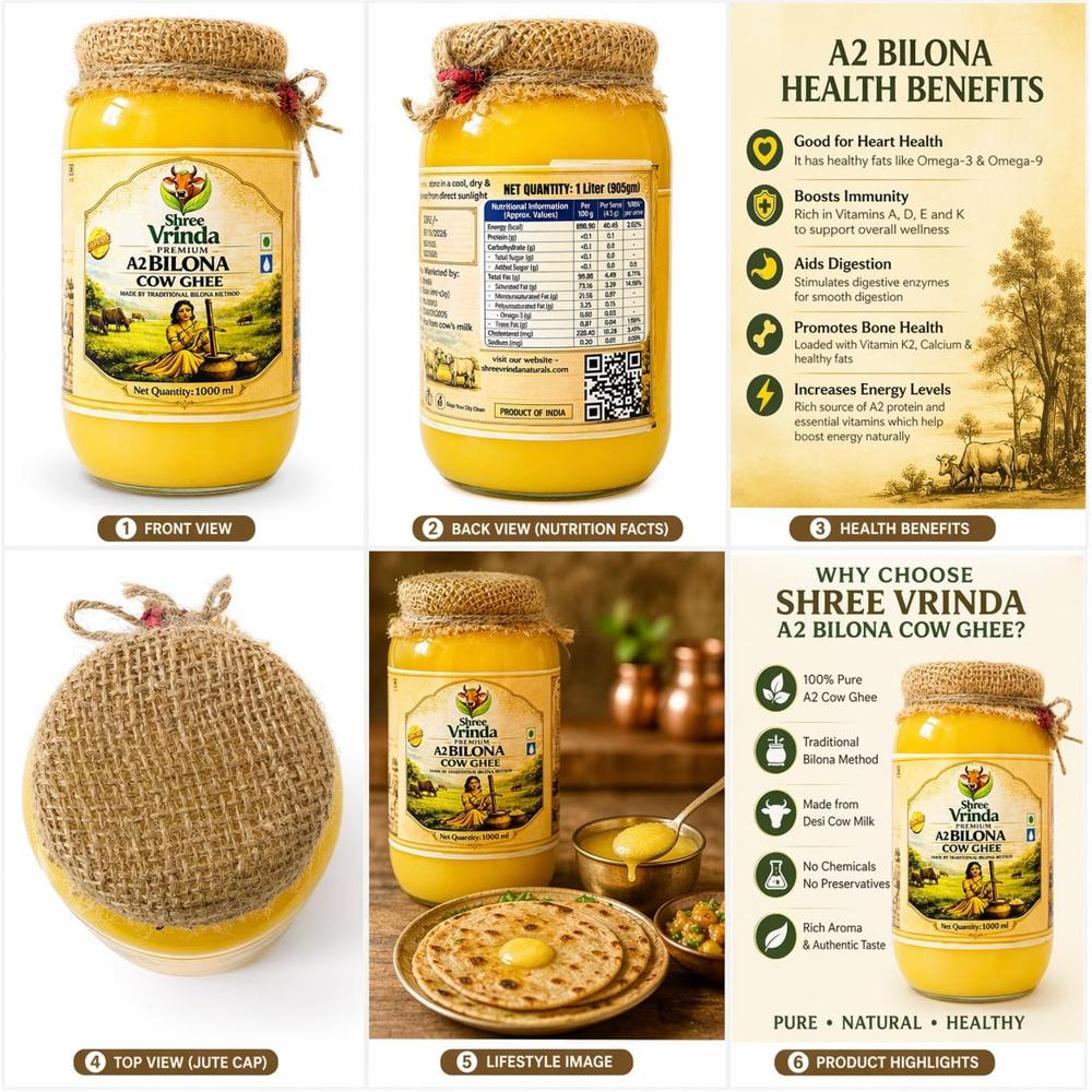 1000 ML A2 Bilona Cow Ghee