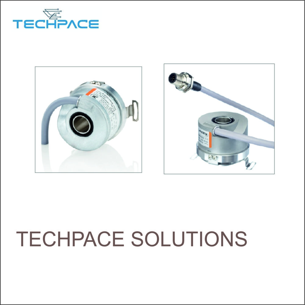 8.kih50.4a51.1024 Incremental Encoder - Aluminum Alloy, 50x45 Mm, Black & Silver, 1024 Ppr, Ip65, Optical Sensing, Flange Mount, 5-30v Dc, 5000 Rpm, Npn/pnp, Ttl Output