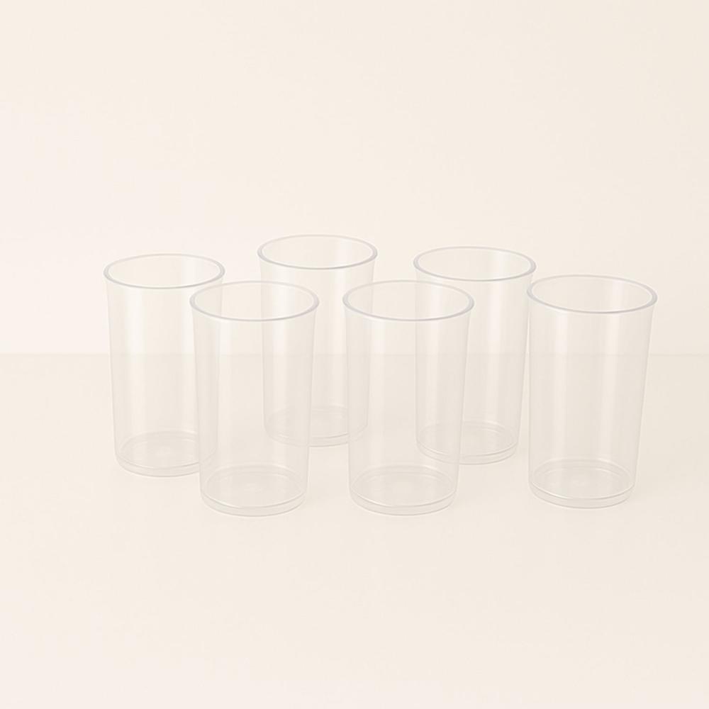 Supermom Plastic Martini Clear Glass Set (6 Pc)