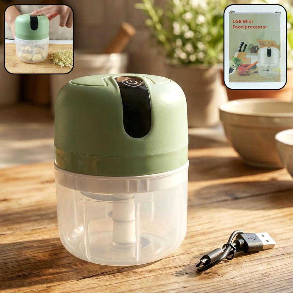 Mini Electric Food Processor & Vegetable Chopper, Garlic Chopper / Machine (250 Ml) - Color: Mix