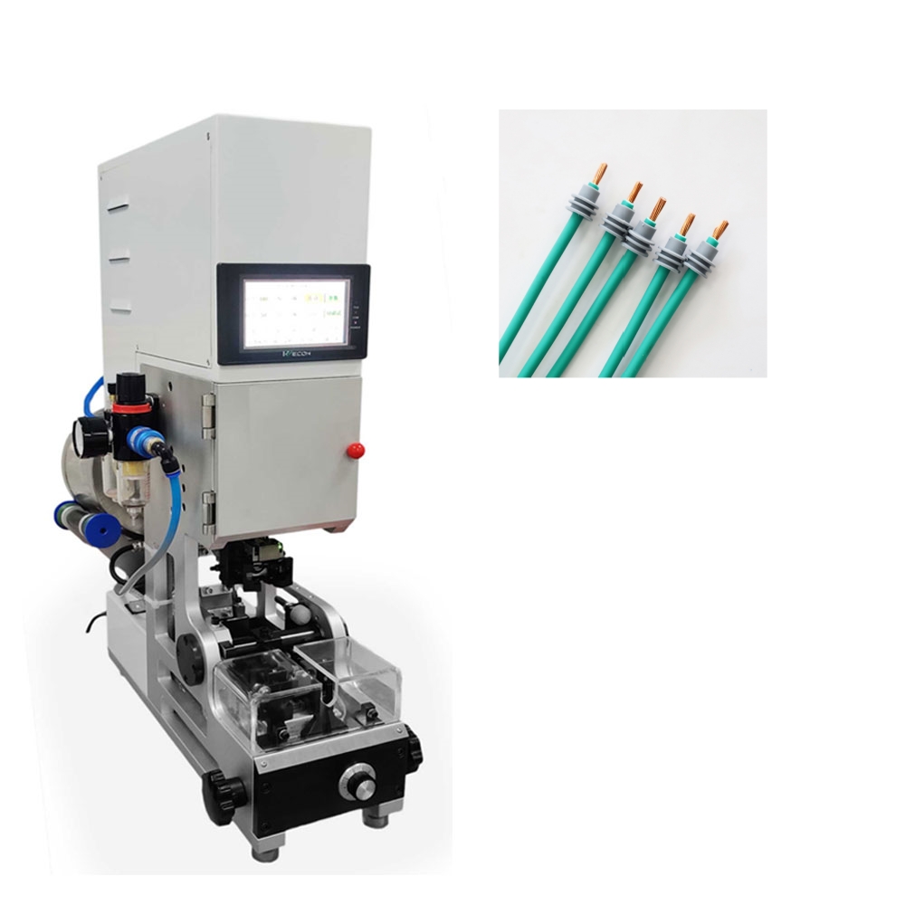 Semi-automatic Cable Waterproof Plug Sealing Inserting Machine - Color: White
