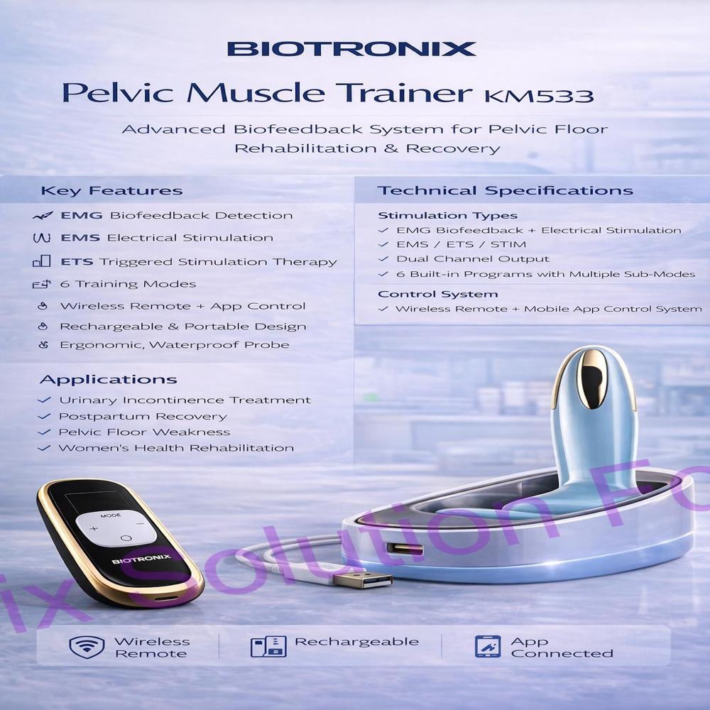 Wireless EMG Pelvic Strengthening System for Women Physiotherapy Clinics