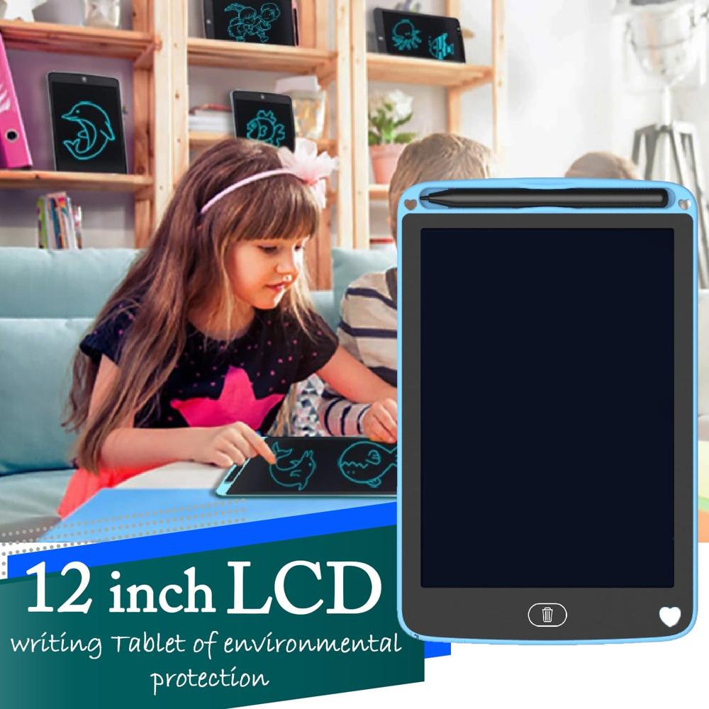 Portable LCD Writing Board Slate Digital Notepad with Pen for Kids 12 inch