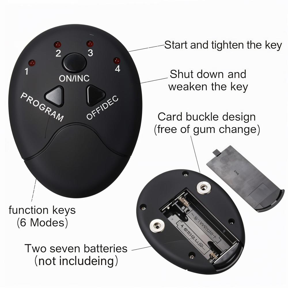 Wireless 6-Pack Abs Stimulator  Rechargeable Muscle Exerciser & Massager