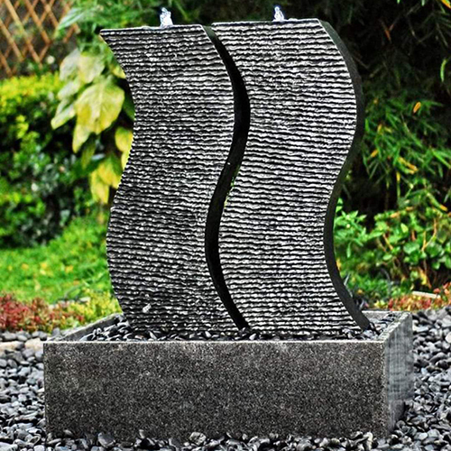 Black And Sand Stone Decor Fountain