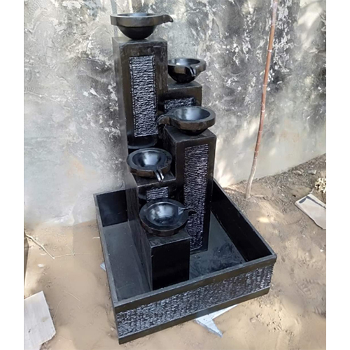 Black And Sand Stone Decor Fountain
