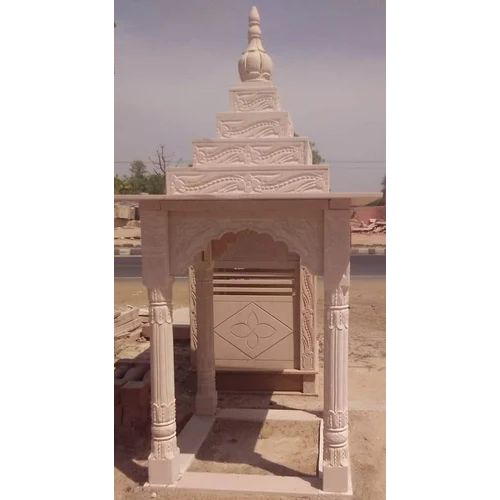 Pink And Red Stone Marble Temple And Chhatri