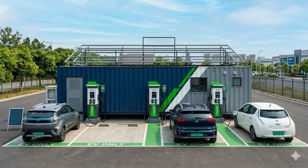 Containerized EV Charging Hub Container