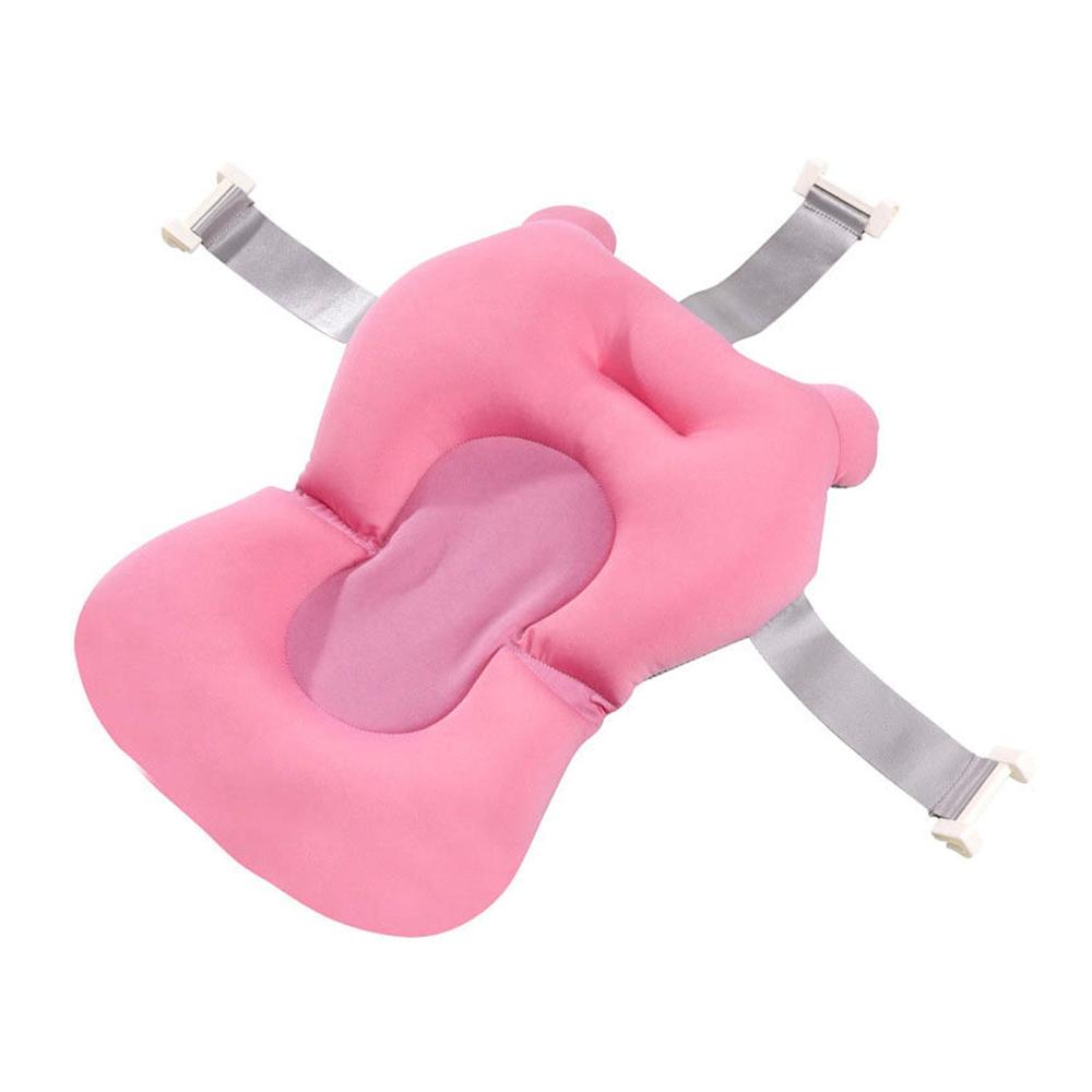 Baby Bath Pillow Newborn Anti-Slip Bathtub Pad Foldable with Strap For 0-6 Month Baby