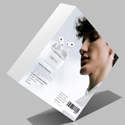Ear Buds Packaging Box - Finishing: Glossy Lamination