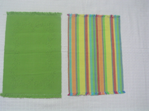 Table Mats - Cotton, 12x18 Inch, Green | Durable, Machine Washable, Absorbent, Stylish, Heat Resistant, Easy to Clean, Stain Resistant