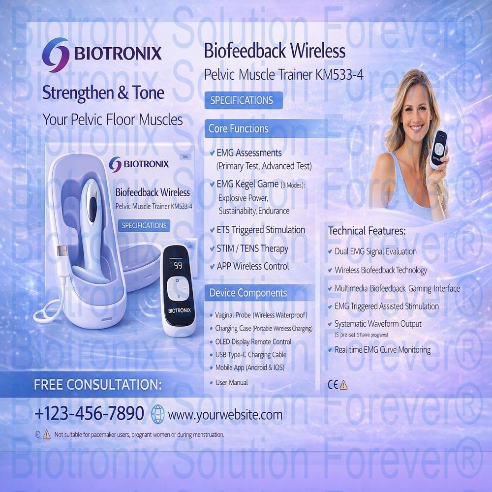 KM-533-4 Advanced Women Health Therapy Device with Adjustable Programs