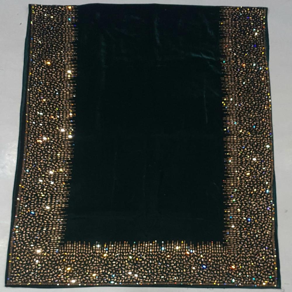 Velvet 4 side Mirror work stole