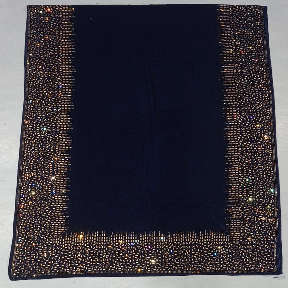Velvet 4 side Mirror work stole
