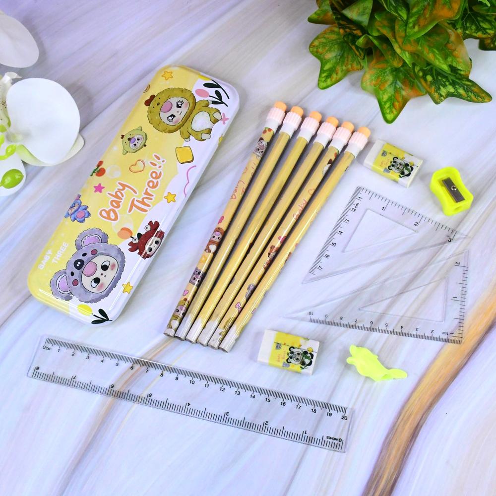 Complete Stationery Geometry Box (1 Set) - Color: Mix