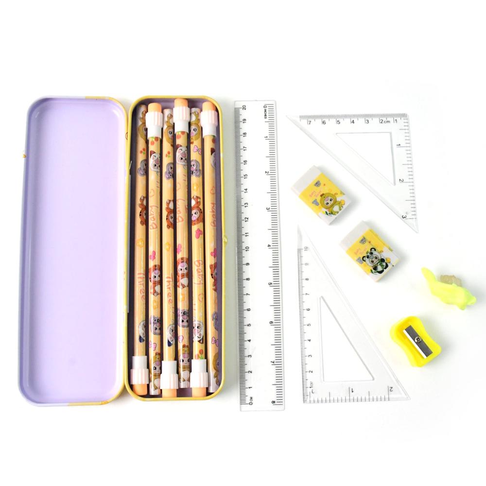 Complete Stationery Geometry Box (1 Set) - Color: Mix