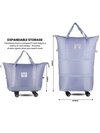 Foldable Expandable Shopping Trolley Bag with Wheels