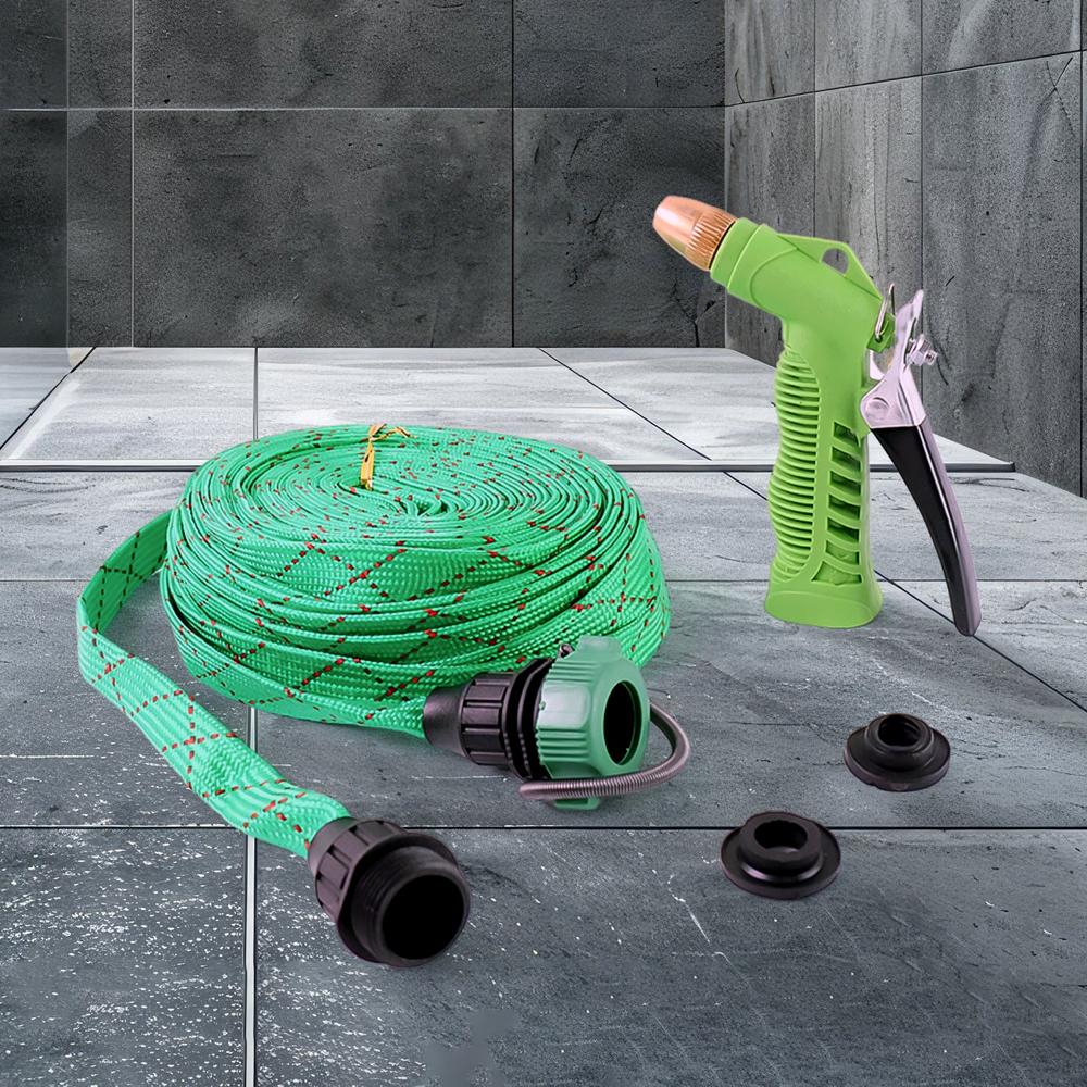 Approx 10 Meter Flexible Garden Water Pipe With High-Pressure Spray Nozzle - Color: Mix