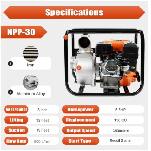 Neptune -30 Petrol Engine Water Pump
