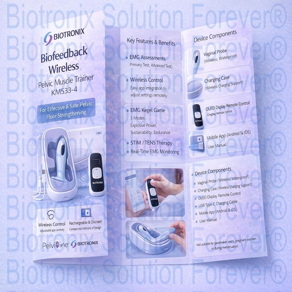 Wireless Pelvic Muscle Exercise Trainer for Urinary Leakage Management