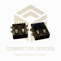 Usb Ra 9p 4leg 3.0 - High-temperature Thermoplastic Blue, Gold Over Nickel Contacts, 5 Gbps Usb 3.0 Right Angle Connector