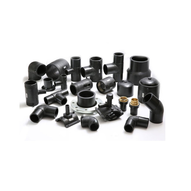 Pe Material Hdpe Pipe Fittings Butt Fusion Equal Tee Pipes - Color: Black