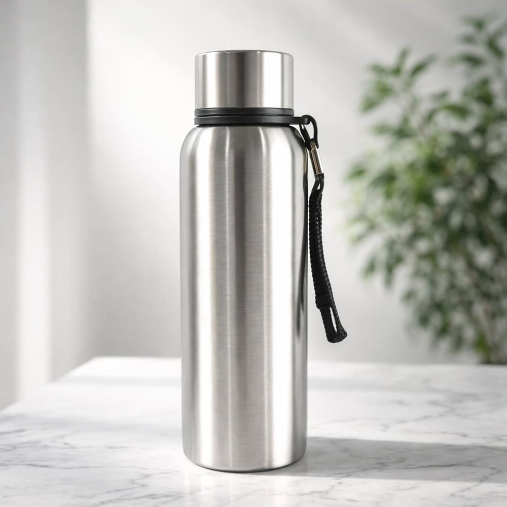 Stainless Steel Drink Water Bottle (750 Ml) - Color: Mix