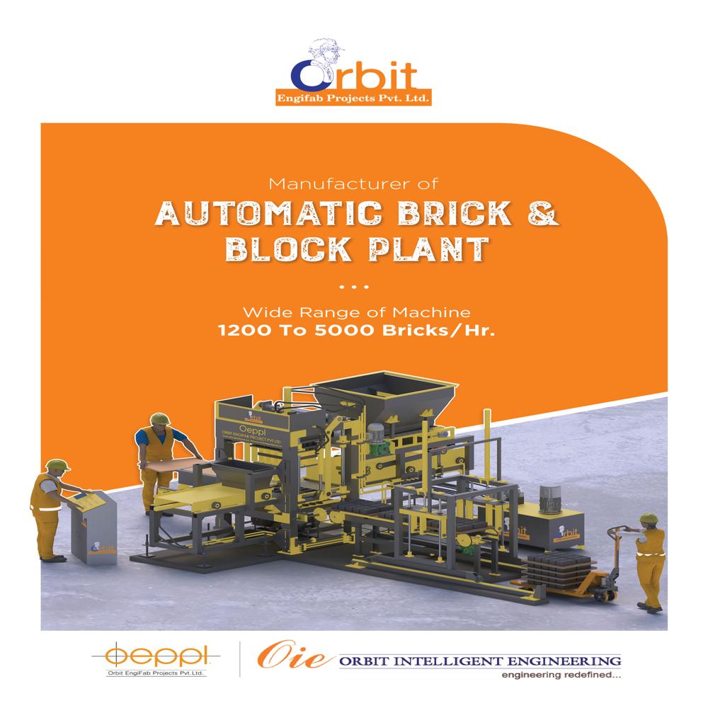 10 Pcs Automatic Brick Plant - Color: Industrial Blue & Yellow