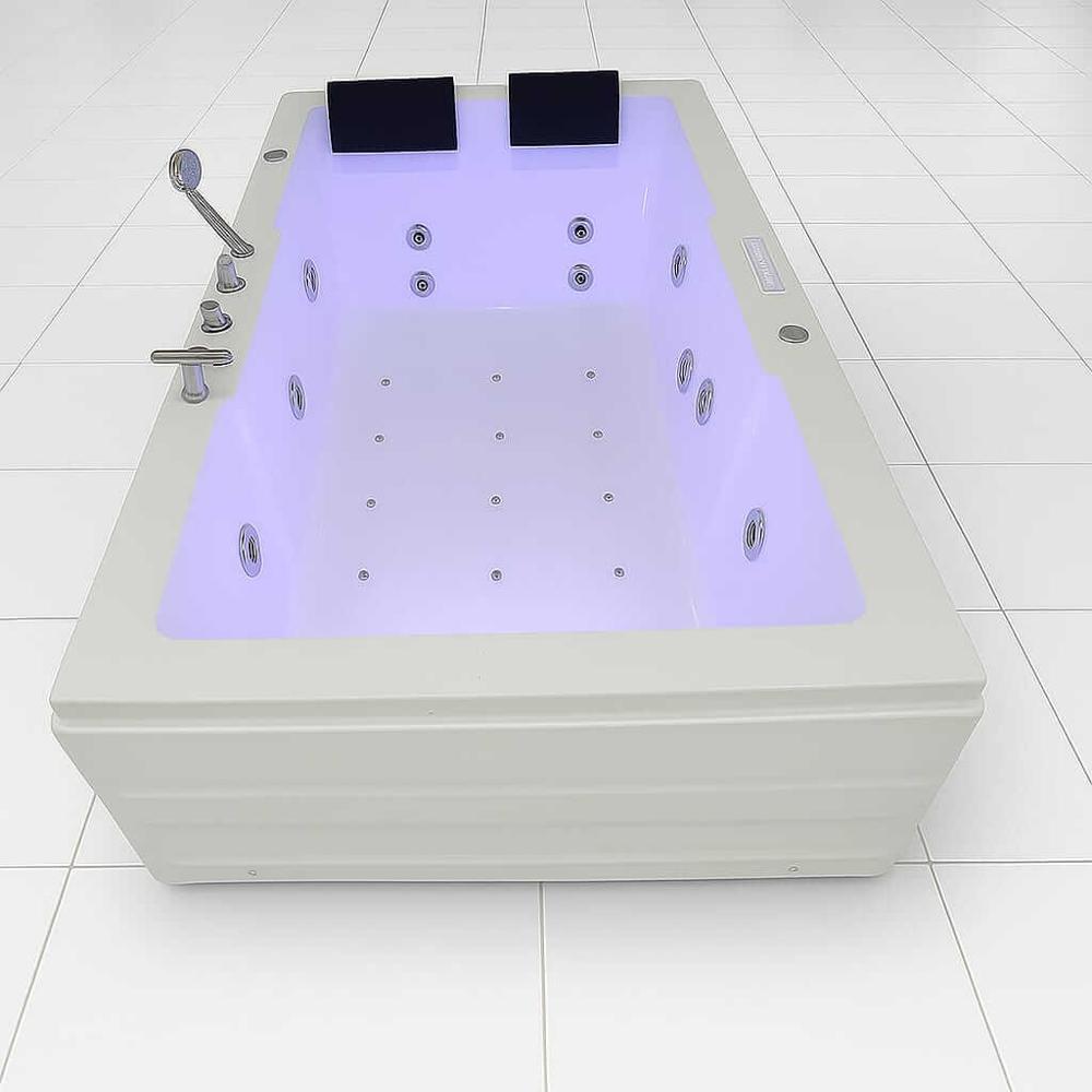 Round Ceramic Massage Bathtub