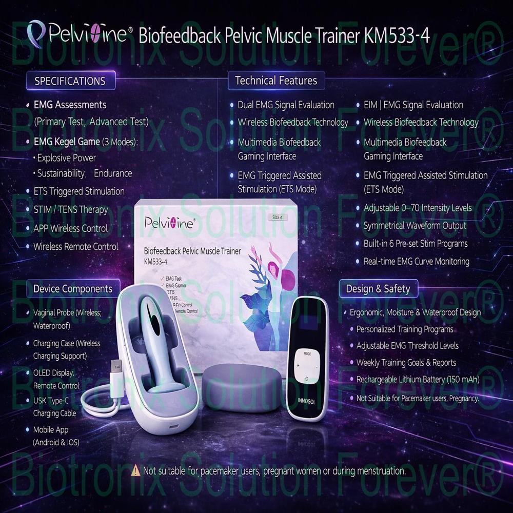 Wireless Pelvic Recovery Device for Daily Physiotherapy and Rehabilitation