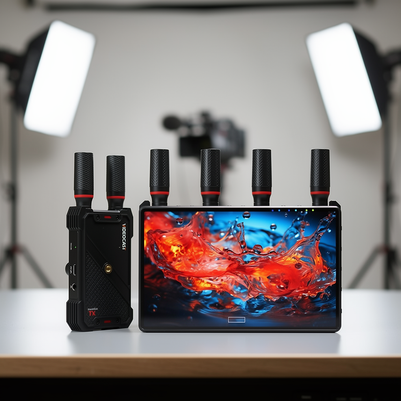 VIDEOCAST VC TX831 Wireless HD Video Transmitter with 7 LCD Receiver Monitor