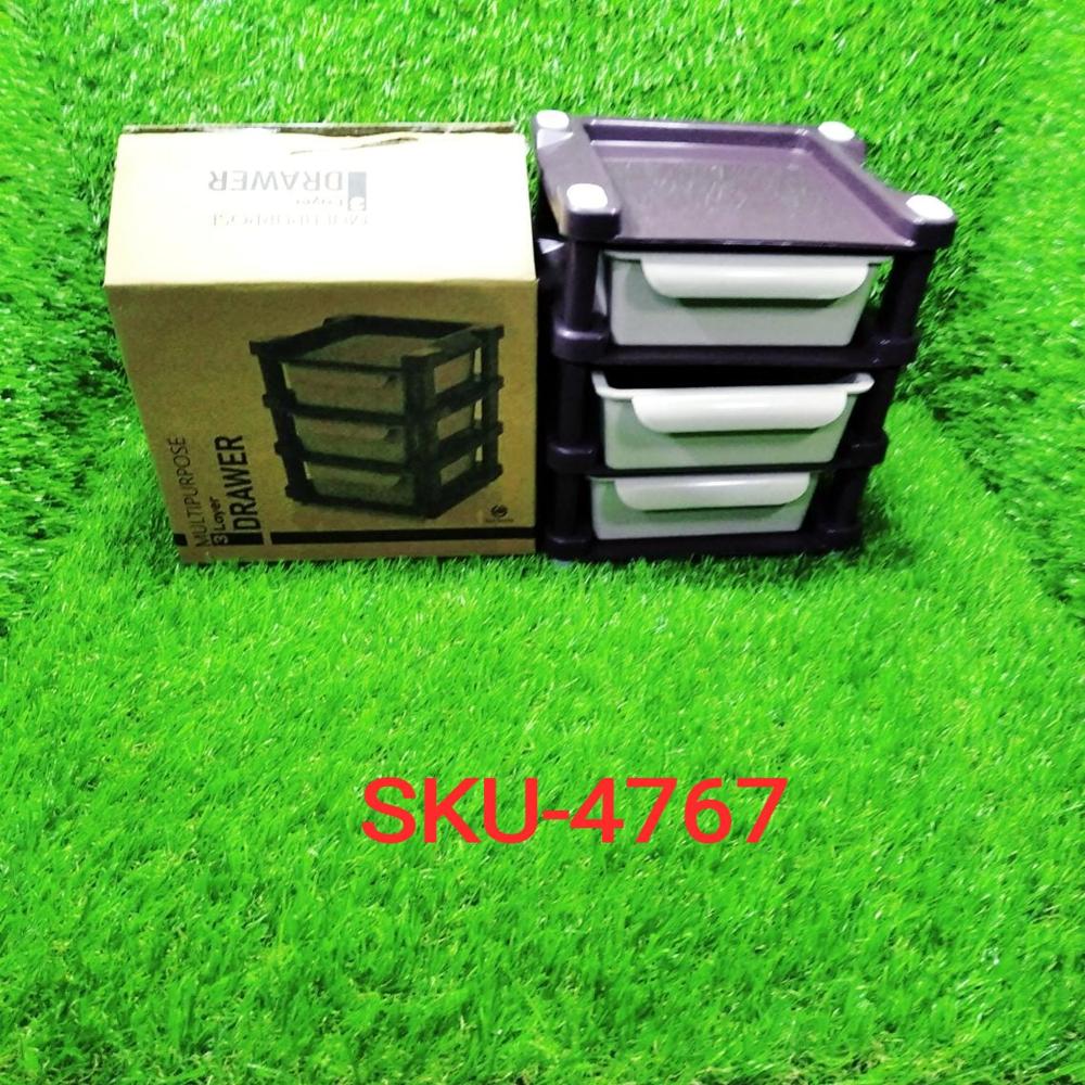 Mini 3 Layer Drawer Used for storing makeup equipments and kits used by womens