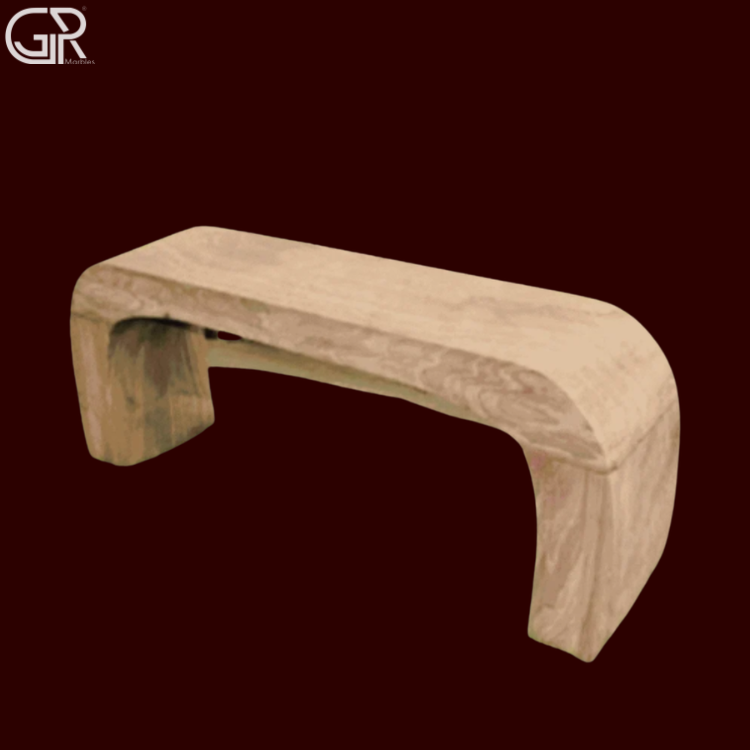 Antique Stone Garden Bench