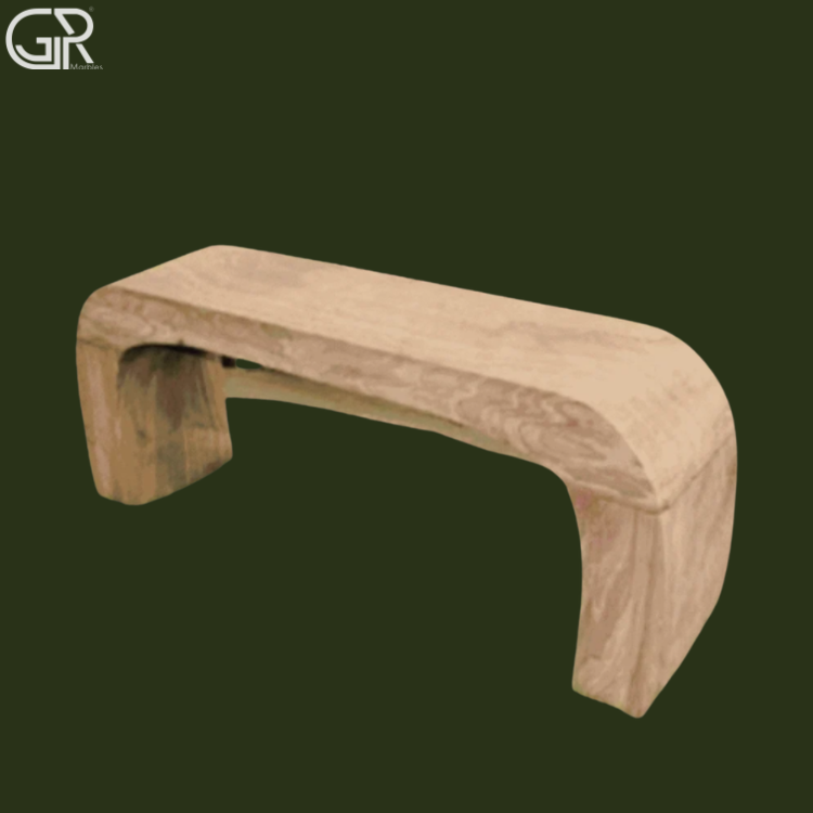 Antique Stone Garden Bench