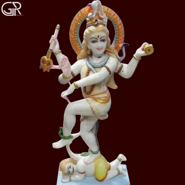 Marble Shiv Tandav Statue