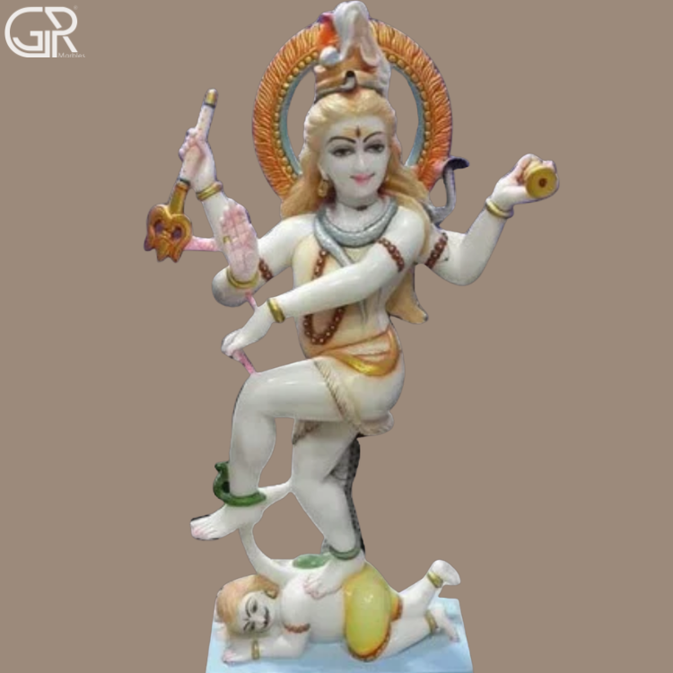 Marble Shiv Tandav Statue