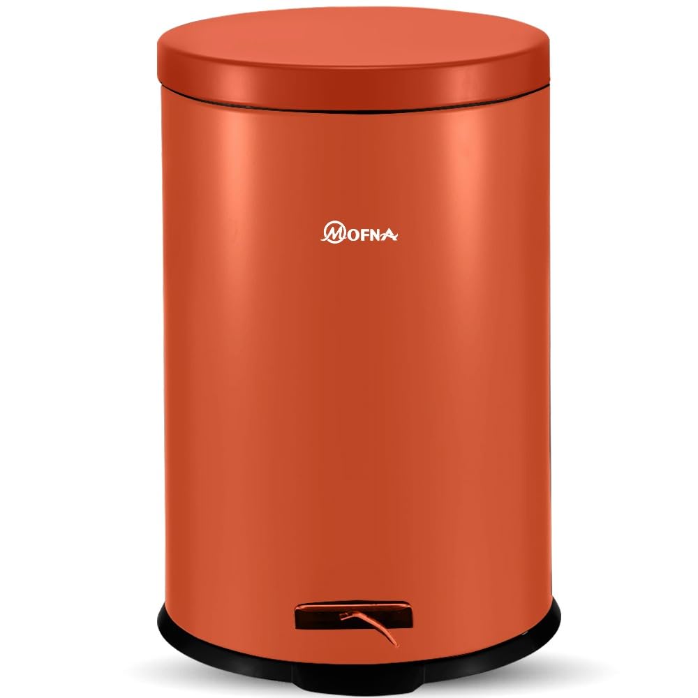 Mofna Stainless Steel Brown Pedal Dustbin 11 Liter - Application: Indoor And Outdoor
