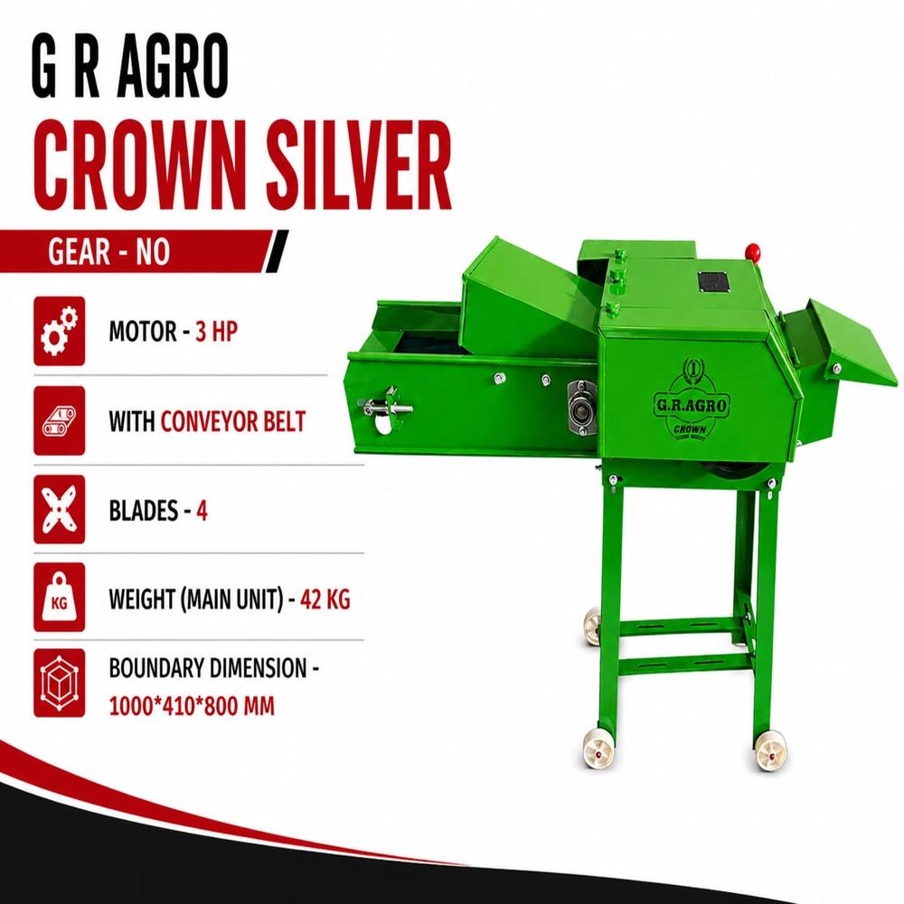 G R AGRO CROWN SILVER CHAFF CUTTER