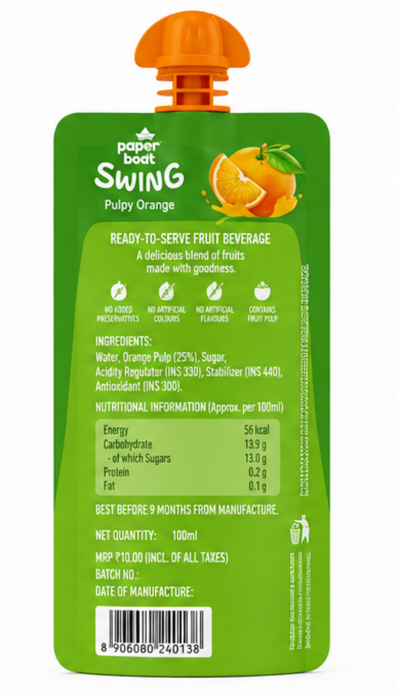 Pulpy Orange Juice - Shelf Life: 6 Months Months