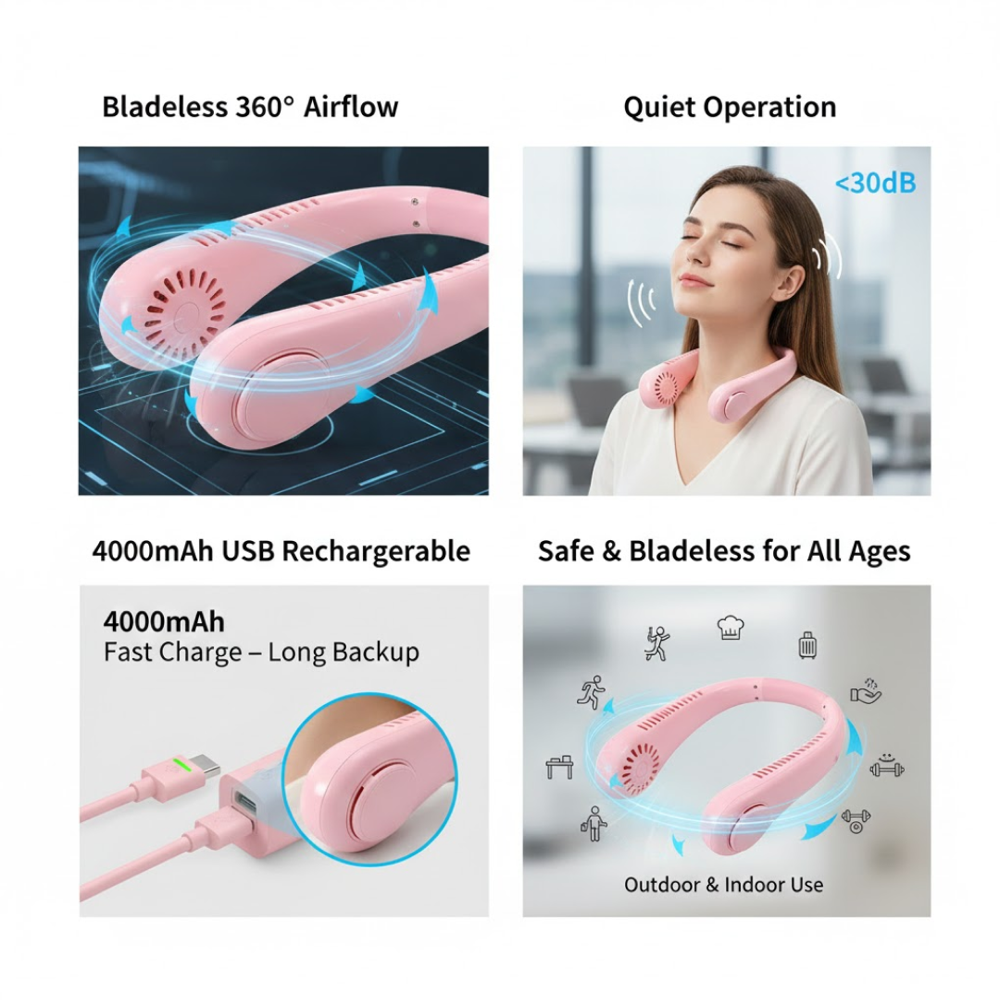 Portable Neck & Shoulder Massager for Back & Waist Relief